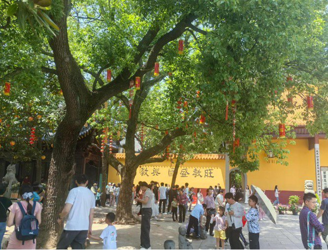 5月1日的开福寺内 （财联社记者摄）