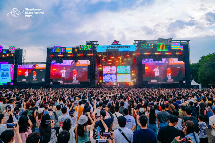 今年五一期间，2025东莞超级草莓音乐节在虎门公园燃情开麦。受访单位供图
