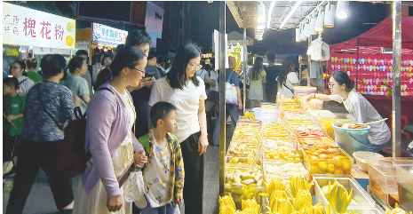 “五一”假期游客打卡南宁，酸嘢受青睐。本报记者 赵金玲 摄