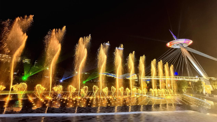 ▲水幕电影喷泉秀