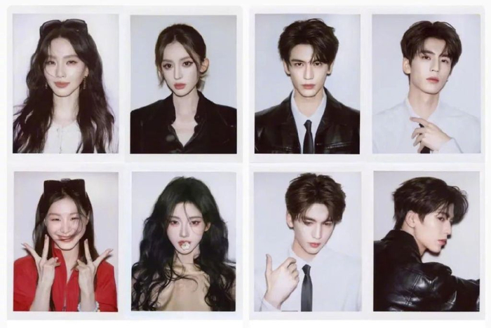 明星在社交平台晒出拍摄的撕拉片