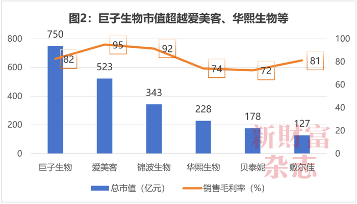 资料来源：Wind（市值取自2025年4月21日收盘价，毛利率为2024年中报数据）