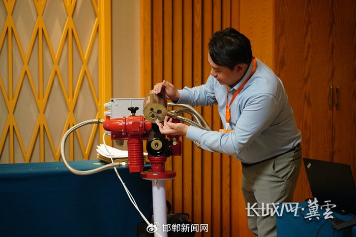 雄安安全应急创新技术应用大赛初赛（唐山赛场）评审现场。唐山市开平区宣传部 供图