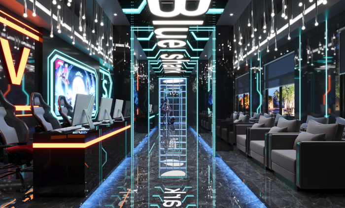 粤港澳大湾区（黄埔）游戏产业服务中心电竞区效果图。