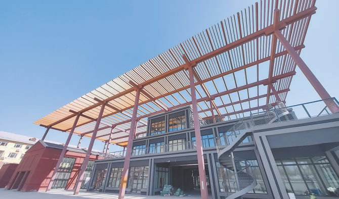 焕新后的怡乐园二区社区级家园中心。首开集团供图