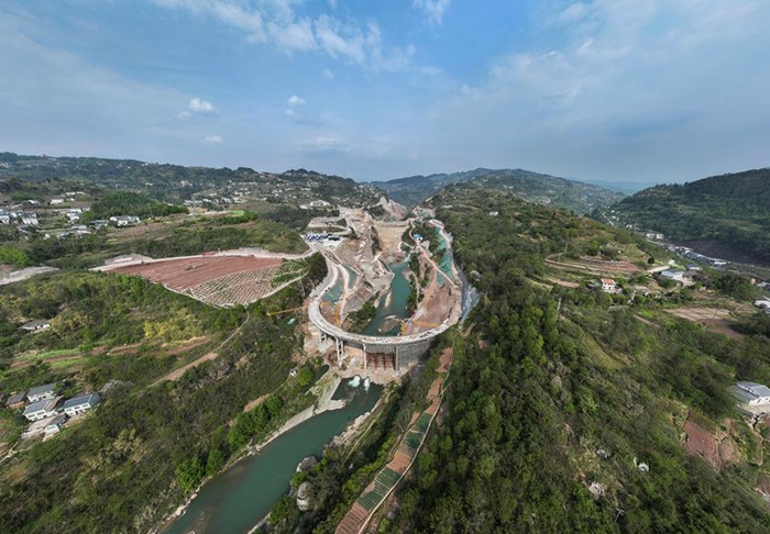 重庆市藻渡水库工程大坝全貌。杜才良摄