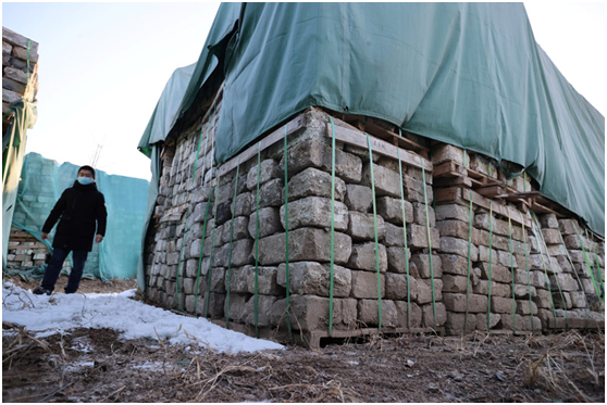 集中保存的城砖（