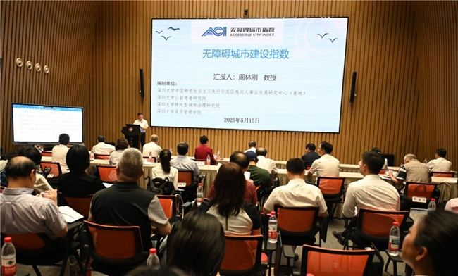 图:深圳大学周林刚教授发布“无障碍城市建设指数”