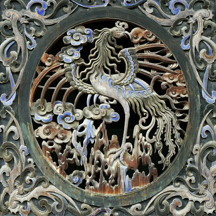 伏羲庙太极殿团凤木雕