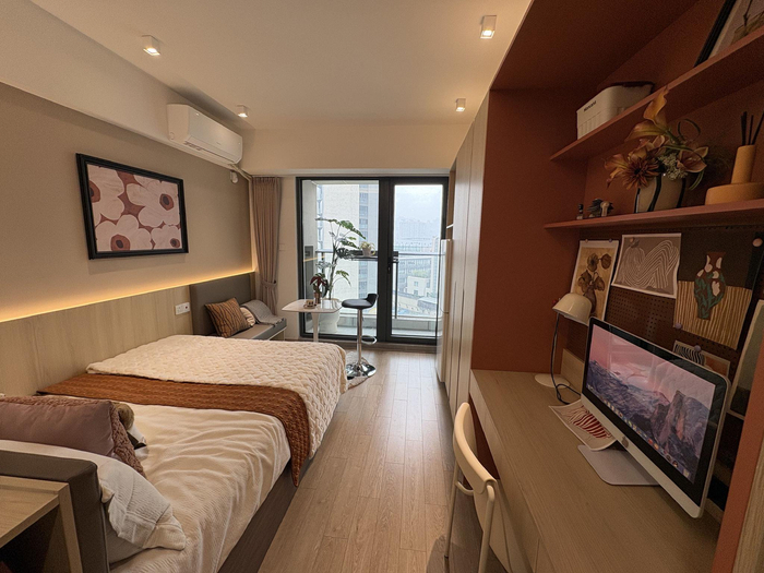 城投宽庭徐汇社区内的35平方米B户型样板间（记者 杨溢仁摄）