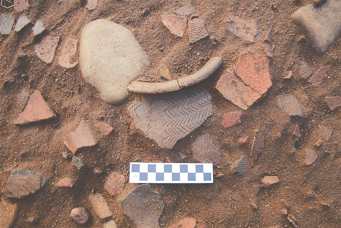 文昌大有遗址出土的陶器。