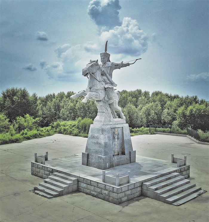 出河店古战场遗址。