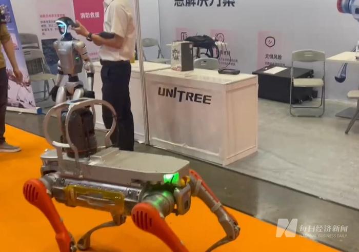 宇树科技的展台 图片来源:每经记者 胥帅 摄