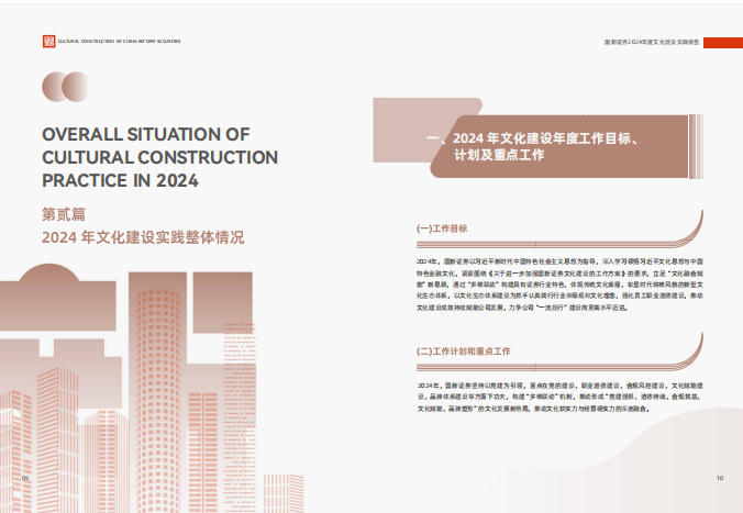 图为国新证券文化建设年报内文。