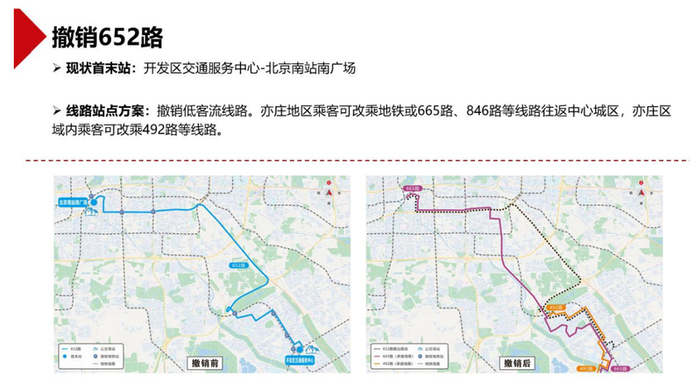 撤销652路。图片来自北京市交通委