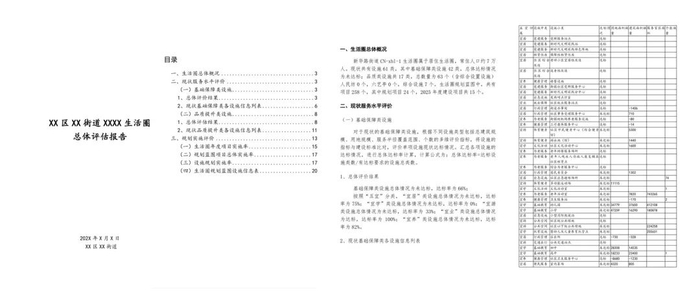 自动生成生活圈评估报告