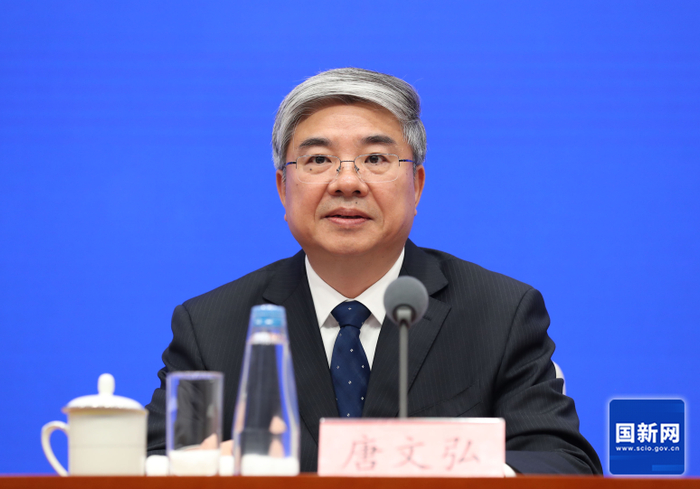 ▲商务部部长助理唐文弘 据国新网