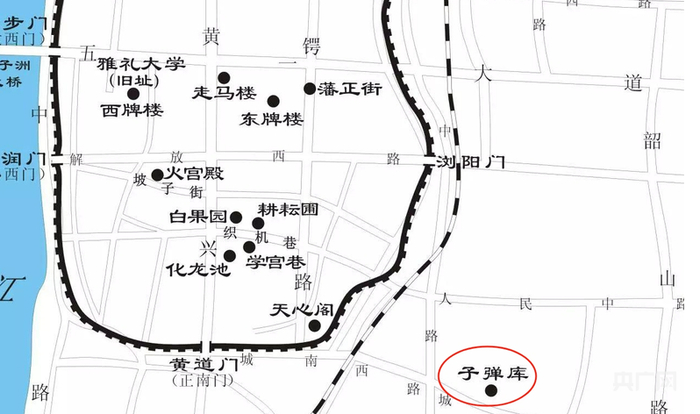 子弹库楚墓的位置（央广网发  图片来源：《子弹库帛书》）