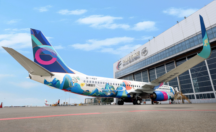 （图：飞猪与中国联合航空打造的“飞猪号”彩绘飞机）