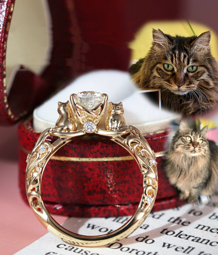 宠物猫毛发做的钻石。图据芽生·生命钻石官方账号