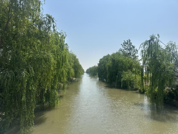 吉兴村河道两岸风景秀丽（央广网记者 顾炀威 摄）