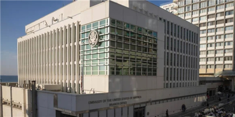 △位于特拉维夫的美国驻以色列大使馆