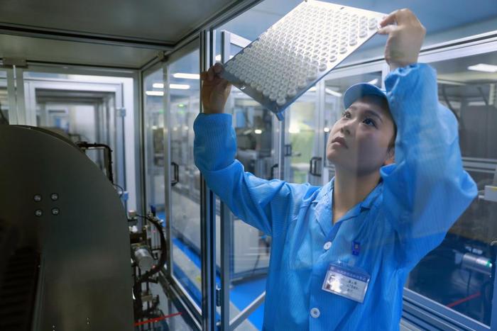 康视达科技集团的工作人员正在工作。新华社记者 郭刚 摄