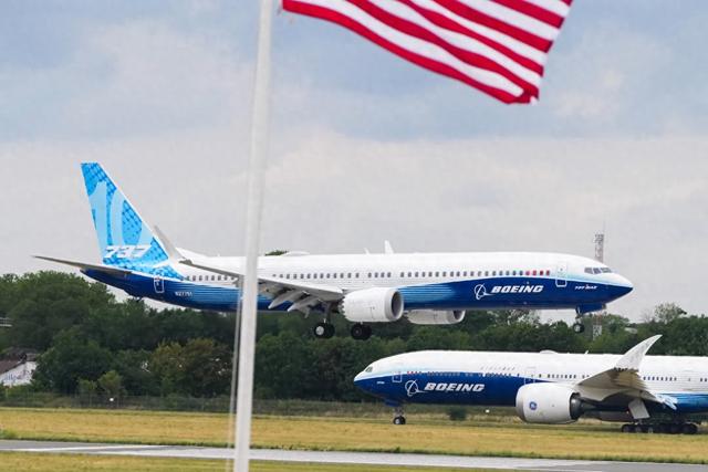 波音737 MAX 10客机(资料图) 图源:彭博社