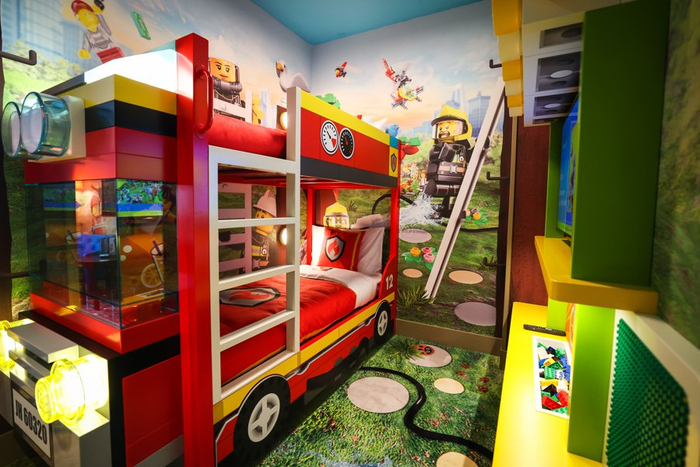 乐高乐园酒店客房布置。  海沙尔 摄