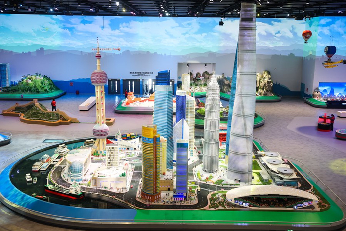 迷你天地陆家嘴高楼群。