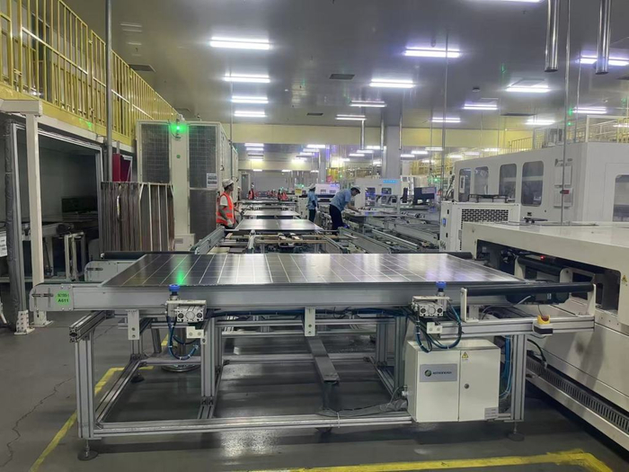 落户集聚区的正泰新能盐城基地。 澎湃新闻记者 邱海鸿 图