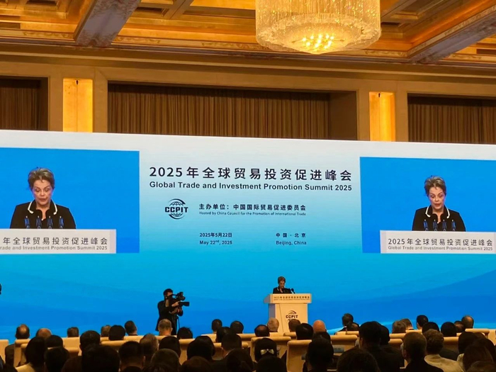 新开发银行行长罗赛芙在峰会开幕式致辞 江玮/摄
