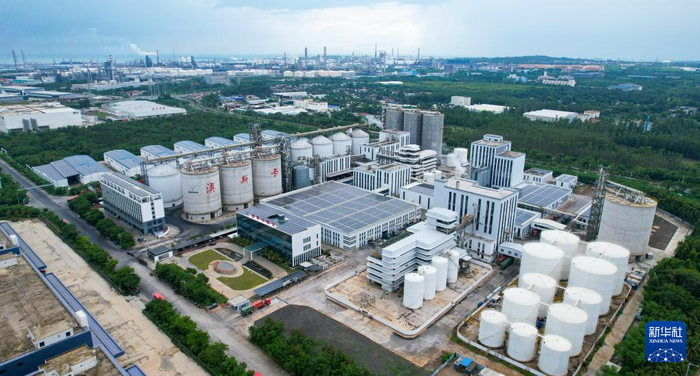   这是位于海南洋浦经济开发区保税港区的澳斯卡国际粮油有限公司（5月27日摄，无人机照片）。新华社记者 杨冠宇 摄