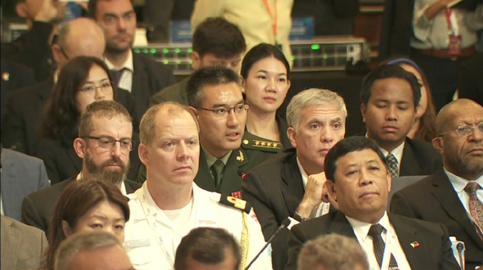 国防大学教授张弛大校在现场对美国防长赫格塞思提问