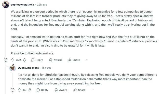 reddit 社区关于 DeepSeek 更新的帖子｜图片来源：reddit