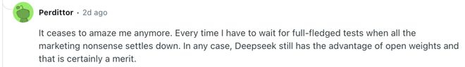 reddit 社区关于 DeepSeek 更新的帖子｜图片来源：reddit