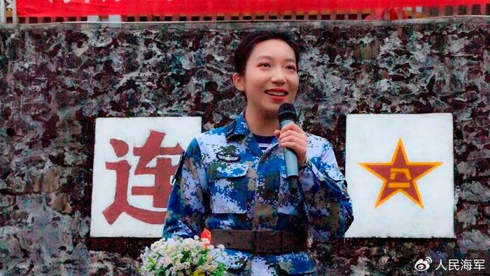 ▲2021年,张玉玺在海军某部服役时照片