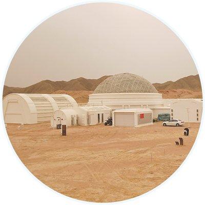 火星1号基地内的火星模拟生存体验中心。资料图片