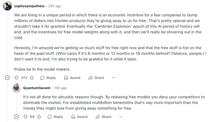 reddit 社区关于 DeepSeek 更新的帖子｜图片来源：reddit 