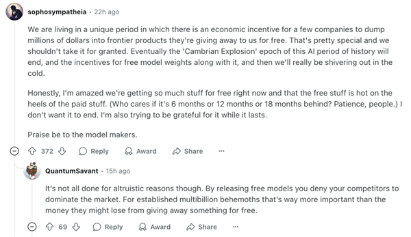 reddit 社区关于 DeepSeek 更新的帖子｜图片来源：reddit  