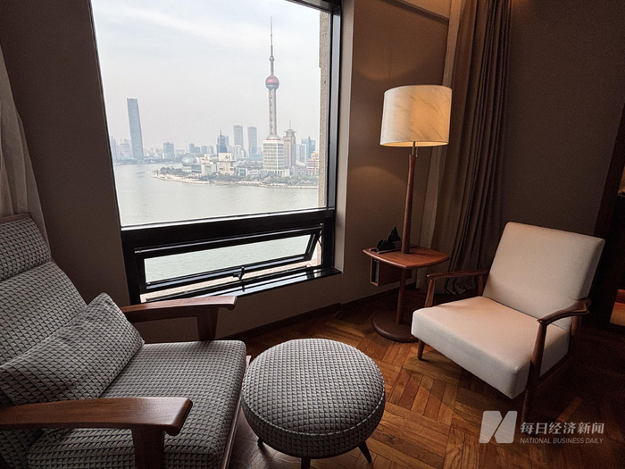 酒店里就能看到上海外滩&nbsp;图片来源：每经记者 舒冬妮 摄
