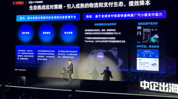 广汽引入菜鸟全球供应链管理平台和蚂蚁国际支付系统