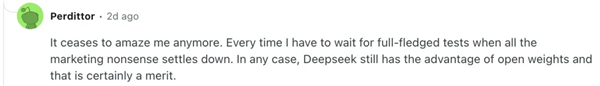 reddit 社区关于 DeepSeek 更新的帖子｜图片来源：reddit  