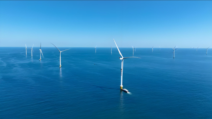 图为国家电投山东半岛南海上风电基地