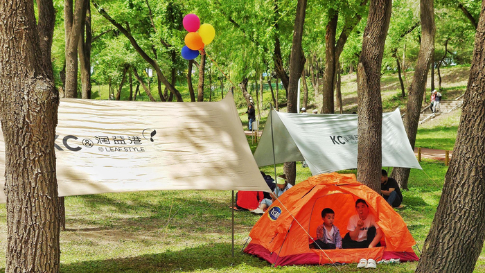 顾乡公园内的共享绿地