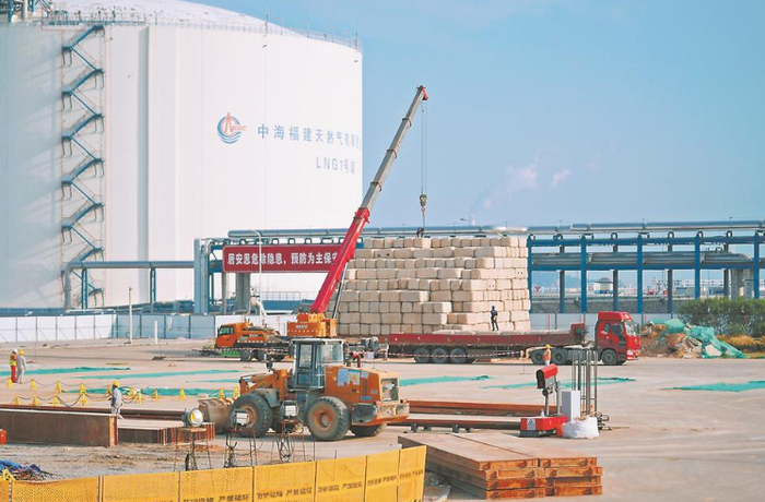 福建LNG接收站第7个储罐施工现场