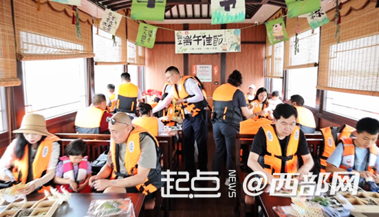 端午节，西安昆明池七夕公园举办手工制作香囊活动（图源：昆明池七夕公园）