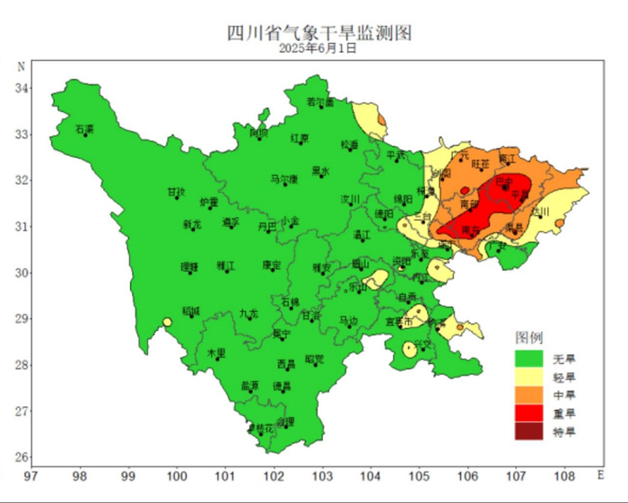 四川省气象干旱监测图