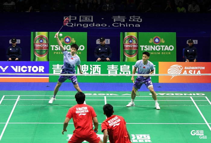2025青岛啤酒亚洲羽毛球混合团体锦标赛现场。