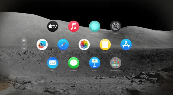 （visionOS界面示例，来源：苹果）